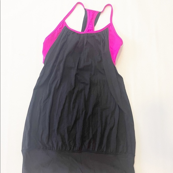 Lululemon No Limits black and pink top size 8 - Picture 3 of 5